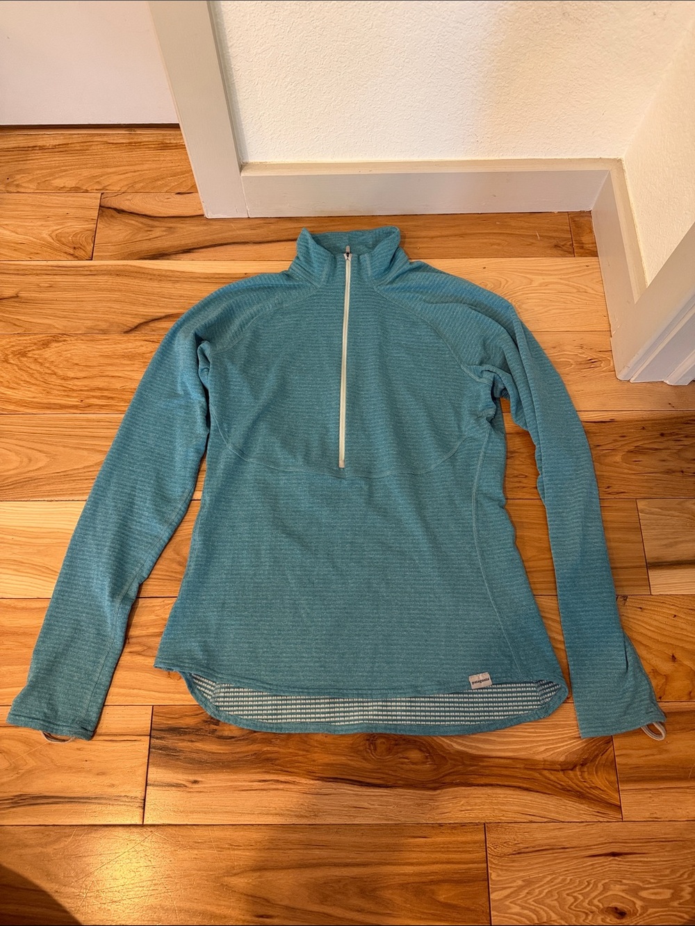 Patagonia Teal 1/4 Zip Long Sleeve Pullover